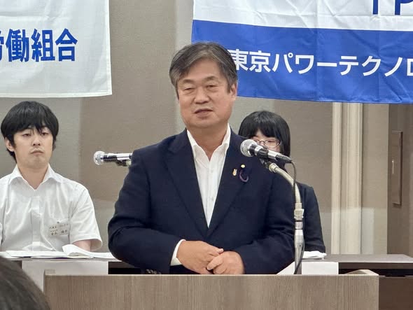 TPT労組大会で挨拶