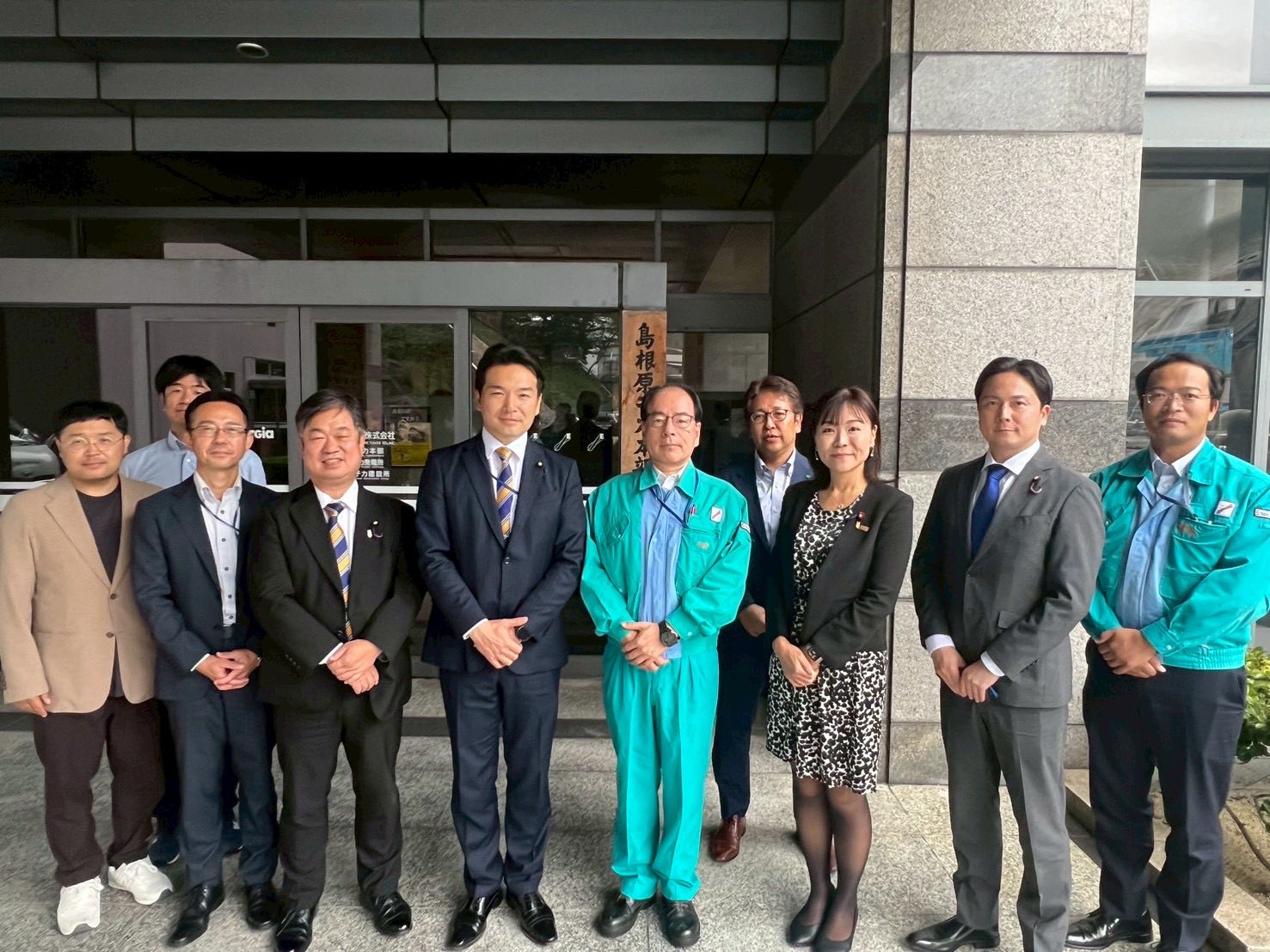 島根原子力発電所を視察。松江駅で島根県連と街頭演説