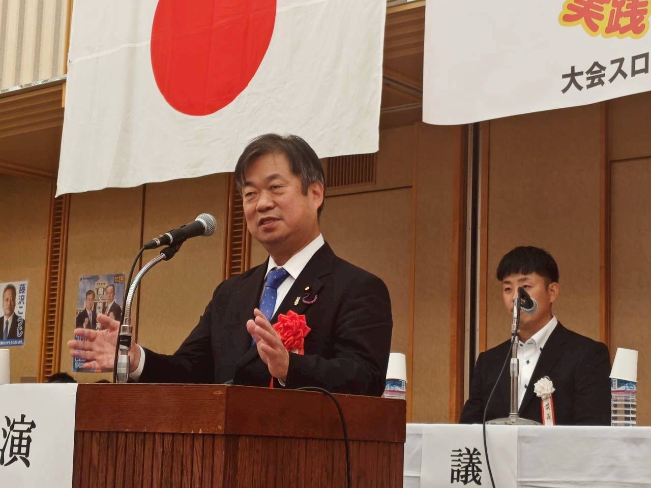 中国地方電力総連大会で挨拶